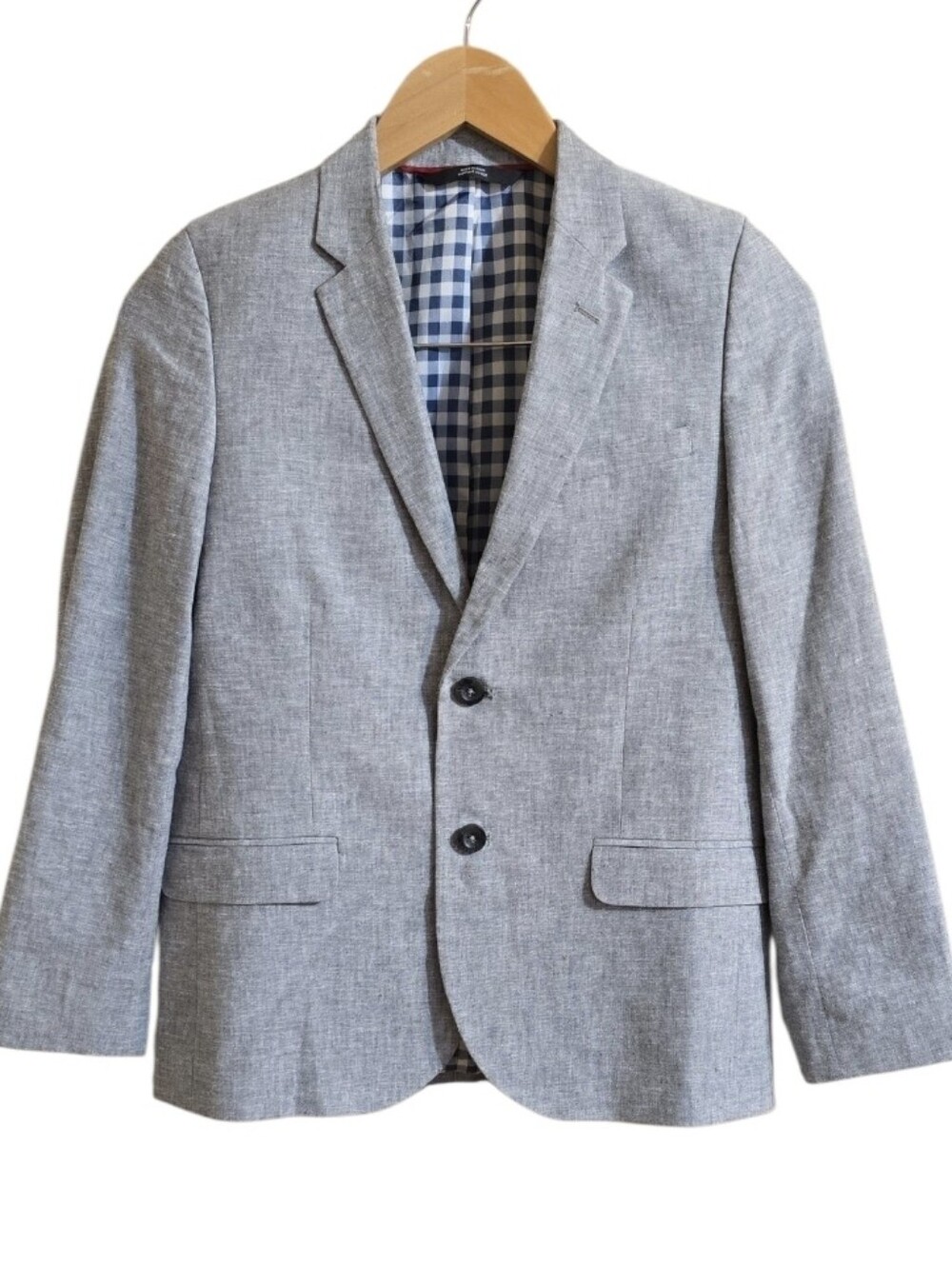 Nordstrom Kids Youth Boys Light Gray Linen Blend Double Button Blazer. Size 14